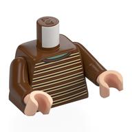 Torso, Reddish Brown/Ran Stripped Sweater print, Reddish Brown Arms, Light Nougat Hands