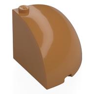 Brick Round Corner 4 x 4 x 3 Quarter Dome Top
