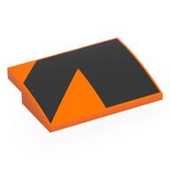 Slope Curved 4 x 3 x 2/3 No Studs with print