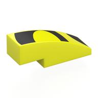 Slope Curved 3 x 1 No Studs with print
