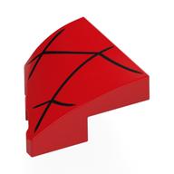 Slope Curved 2 x 2 with Stud Notch Right with print