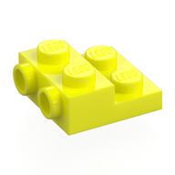 Plate Special 2 x 2 x 2/3 with Two Studs On Side and Two Raised [Half Hollow Anti-stud] - Updated Version