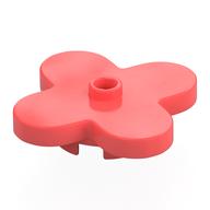 Flower 4 x 4 Rounded Petals with Center Stud