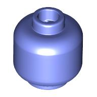 Minifig Head [Plain] [Vented Stud - 2 Holes] Blue Violet