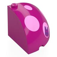 Brick Round Corner 4 x 4 x 3 Quarter Dome Top with print