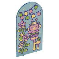 Glass for Frame 1 x 6 x 7 with Bow with Fairy Cat and Flowers Print