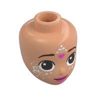 Minidoll Head, Narrow Jawline with print