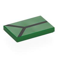 Tile 2 x 3 with Black 'Y' print