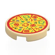 Tile Round 2 x 2 with print