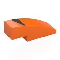 Slope Curved 3 x 1 No Studs with print