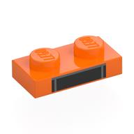 Plate 1 x 2 with print
