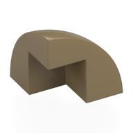 Brick Round Corner, Curved 2 x 2 x 1 2/3 Quarter Dome with 1 Cutout