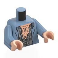 Torso, Sand Blue Arms, Light Nougat Hands with print