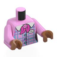 Torso, Bright Pink Arms, Sienna Brown Hands with print