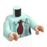 Torso, Light Aqua Arms, Light Nougat Hands with print