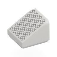 Slope 30° 1 x 1 x 2/3 (Cheese Slope) with Silver Mesh print