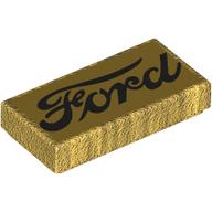 Tile 1 x 2 with Black 'Ford' print