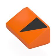Slope 30° 1 x 2 x 2/3 with print