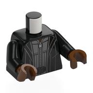 Torso, Black Arms, Reddish Brown Hands with print