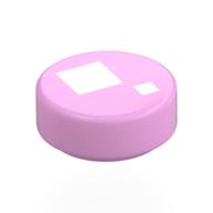 Tile Round 1 x 1 with Large and Small White Squares Print (Brickheadz Eye)