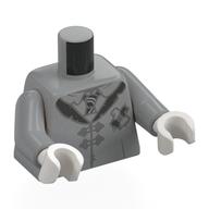Torso, Light Bluish Gray Arms, White Hands with print