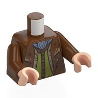 Torso, Reddish Brown Arms, Light Nougat Hands with print