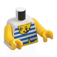 Torso, Yellow Arms and Hands with print