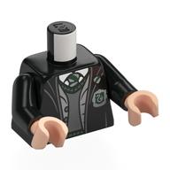 Torso, Black Arms, Light Nougat Hands with print