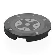 Tile Round 3 x 3 with print
