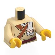 Torso, Tan Arms, Yellow Hands with print