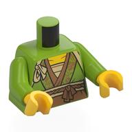Torso, Lime Arms, Yellow Hands with print