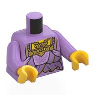 Torso, Medium Lavender Arms, Yellow Hands with print