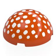 Dome Hemisphere 4 x 4 with print