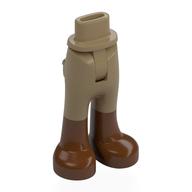 Minidoll Hips and Trousers with Back Pockets with Reddish Brown Boots Print [Thin Hinge]