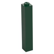 Brick 1 x 1 x 5 with Solid Stud Dark Green