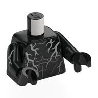 Torso, Silver Muscles, Lightning print, Black Arms and Hands