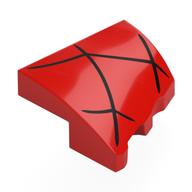 Slope Curved 2 x 2 with Stud Notch Left with print