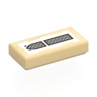 Tile 1 x 2 with print