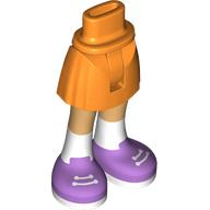 Image of part Minidoll Hips and Short Skirt with Warm Tan Legs, White Socks, Laces, Lavender Shoes print