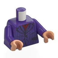 Torso, Dark Purple Arms, Nougat Hands with print
