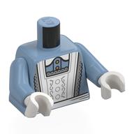 Torso, Sand Blue Arms, White Hands with print
