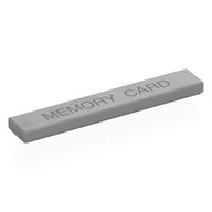 Tile 1 x 6 with Dark Bluish Grey 'MEMORY CARD' Print