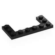 Plate 3 x 6 with 2 x 4 Cutout Black