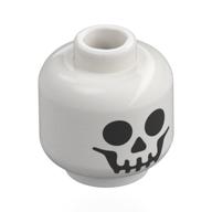 Minifig Head Skeleton, Black Skull Face Print