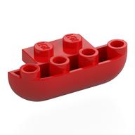 Brick Round, Curved Inverted Triple 1 x 3 x 1 with 1 x 2 Extension