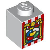 Brick 1 x 1 with Jelly Beans (Bertie Botts Beans) Print