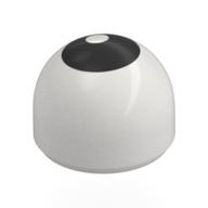 Dome 1 x 1 x 2/3 with Black Dot (Eye) Print White