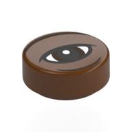 Tile Round 1 x 1 with print