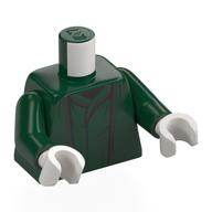 Torso, Dark Green Arms, White Hands with print