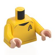 Torso, Yellow Arms, Light Nougat Hands with print